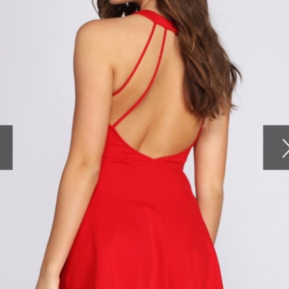 Windsor Red BackLess Dress